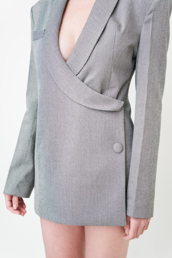 marija tarlac blazer dress in grey 2