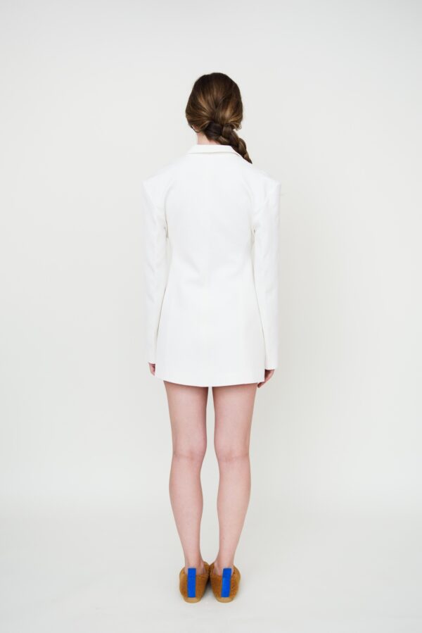 marija tarlac blazer mini dress in white 1