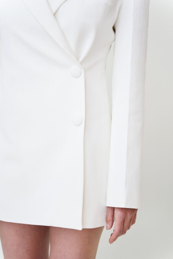 marija tarlac blazer mini dress in white 3