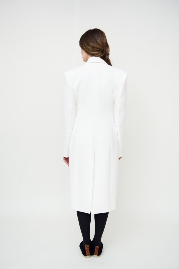 marija tarlac open wool coat in white 1