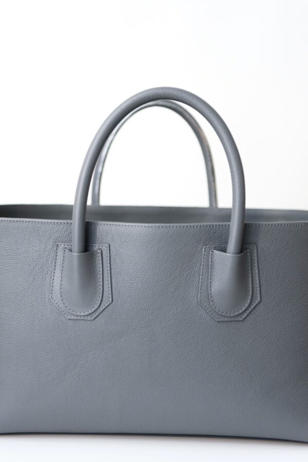 marija tarlac big shopping bag grey long handles 2