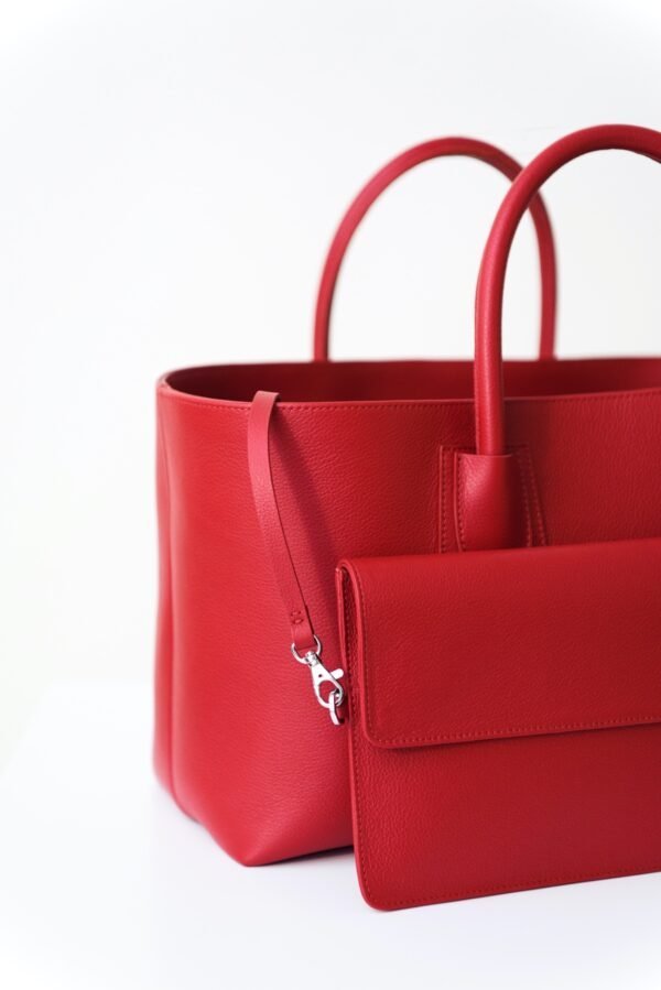 marija tarlac big shopping bag red long handles 1