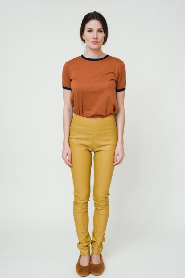marija tarlac short sleeves orange cotton shirt 3