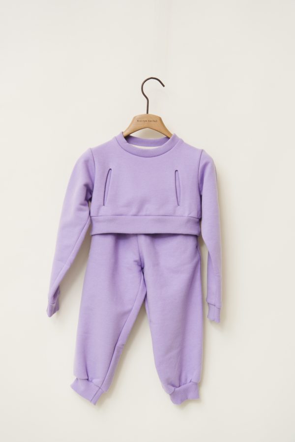 Basic Set Sweatshirt and Pants in Purple