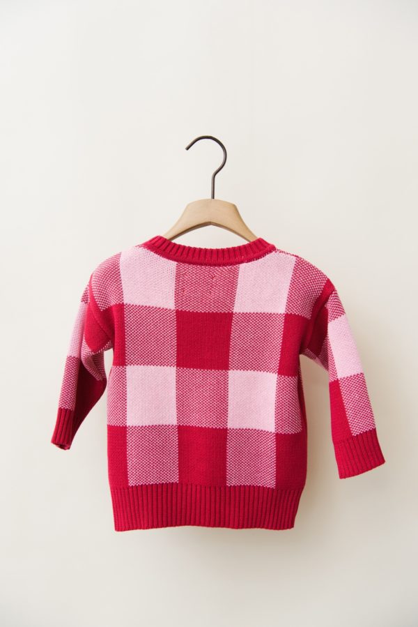 marija tarlac checked knit sweater 1
