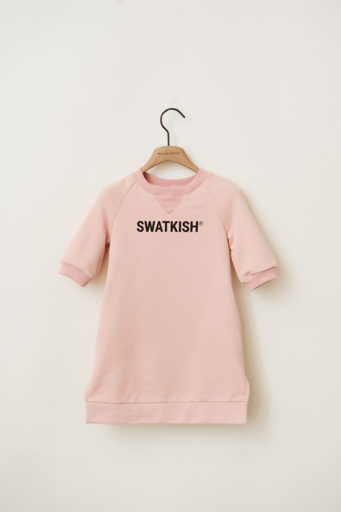 Crewneck Sweatshirt in Baby Pink Short Sleeves