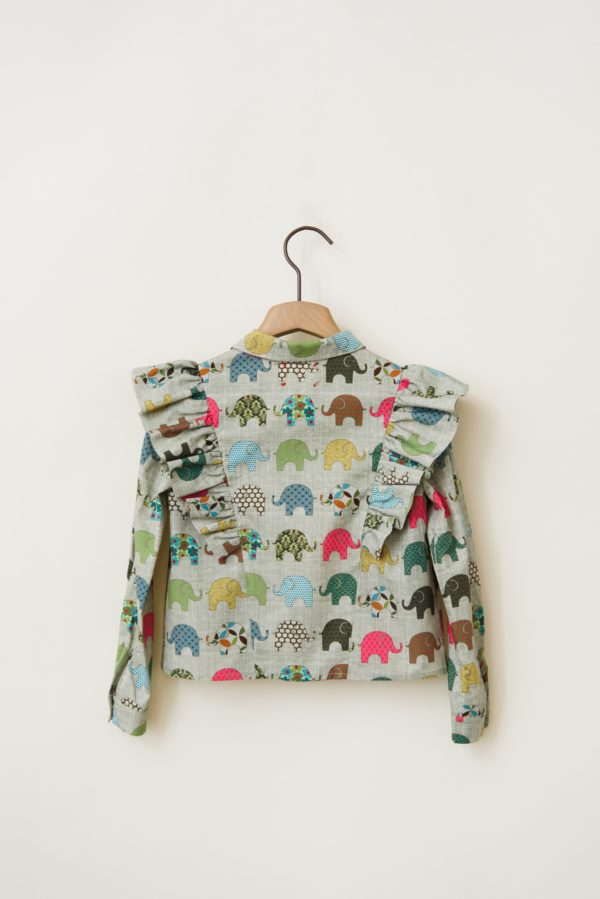 marija tarlac ruffle detailing elephant print blouse 1