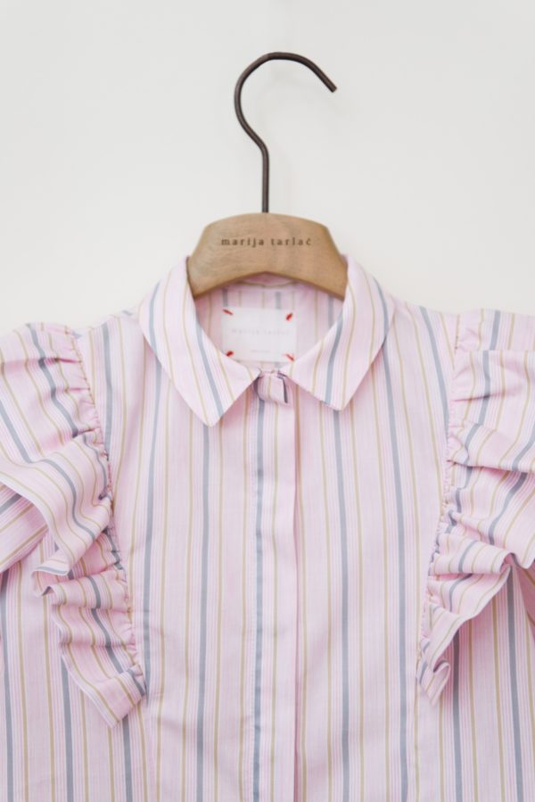 marija tarlac ruffle detailing stripe blouse 2