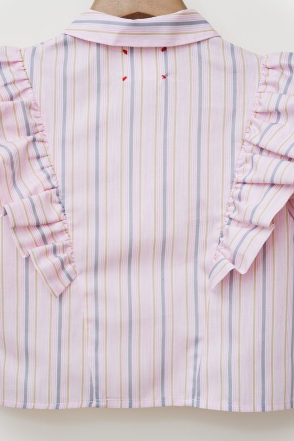 marija tarlac ruffle detailing stripe blouse 3