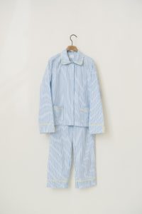 Blue White Striped Pyjamas Set