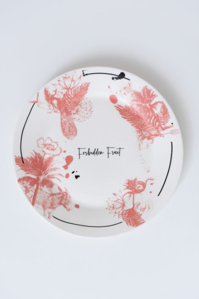Remake Porcelain Dessert Plate-Peach
