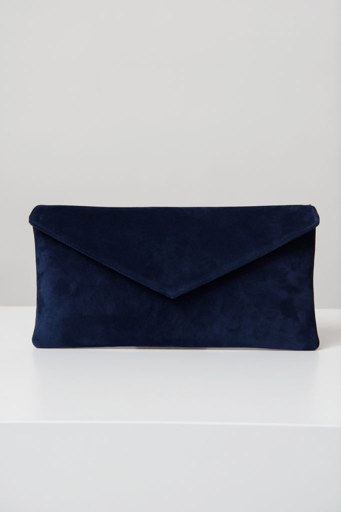 Envelope Clutch Bag in Navy Blue