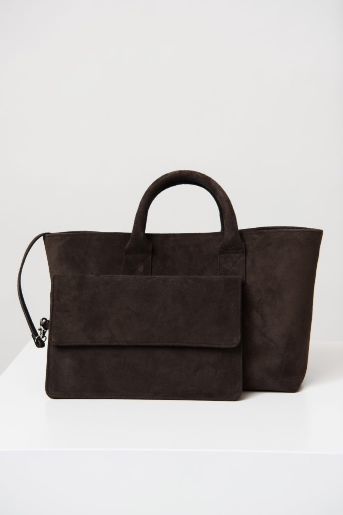 Mini Shopping Bag in Magenta Gray