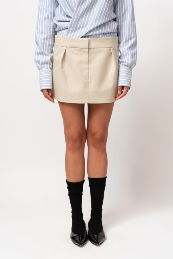 Natural Flax Mini Skirt