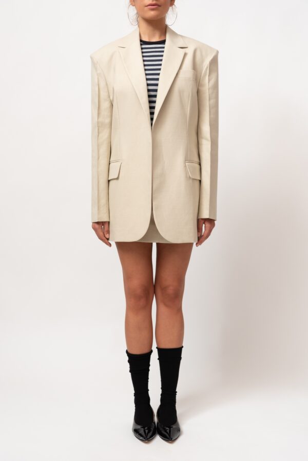 Oversize Jacket in Natural Flax