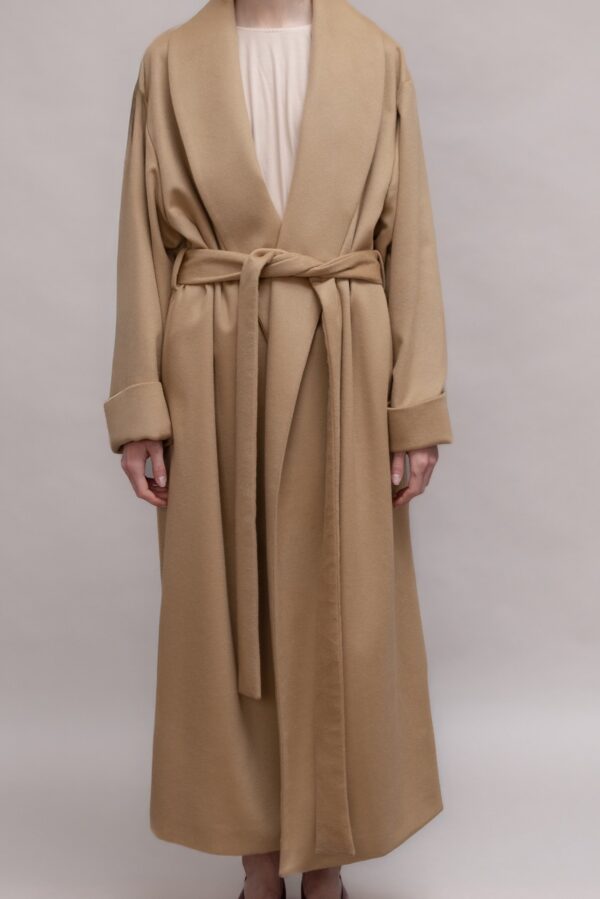 Belted Cashmere Robe Coat