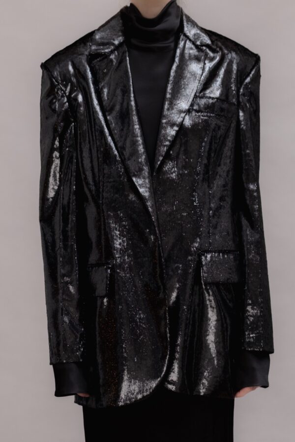 Black Patent Blazer