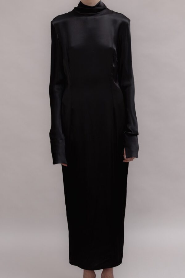 Minimal Satin Midi Dress